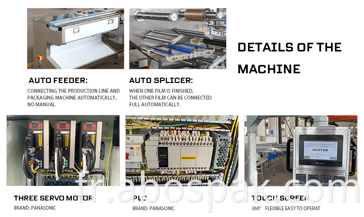 Collage automatique de nouilles de collage Machines d'emballage multicking Max. Largeur de film 1020mm